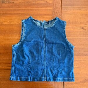 Gap denim crop shell top